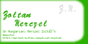 zoltan merczel business card